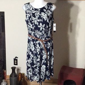 NWT AB Studio belted dress.